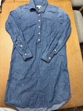 J.Crew Button-Front Denim Dress